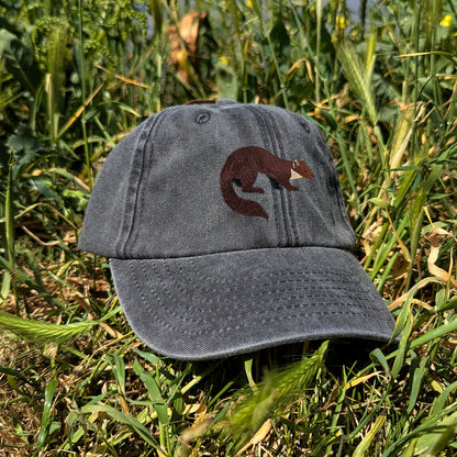 Pine Marten Embroidered Kids Baseball Cap (Ages 5 and Up)