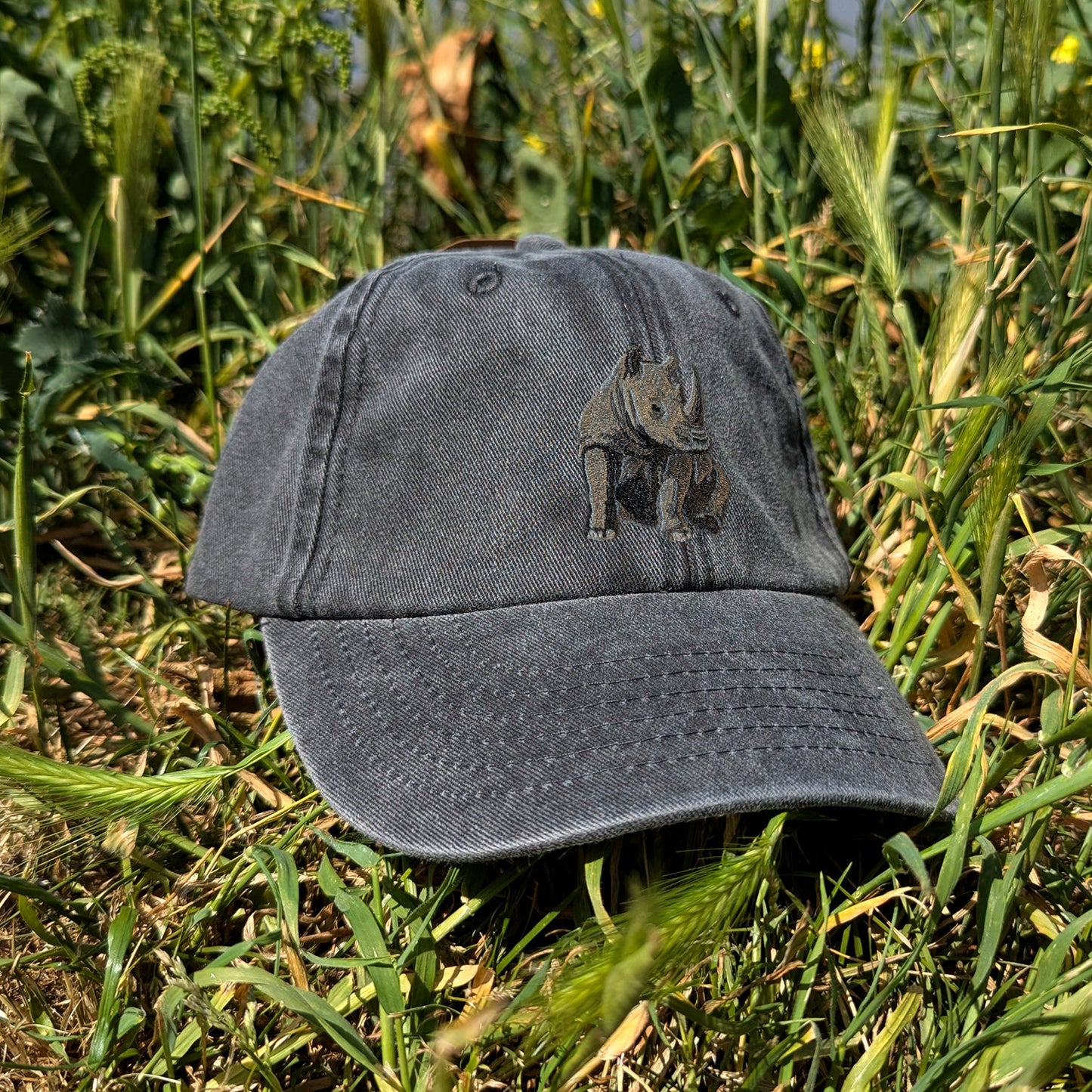 Rhino Embroidered Kids Baseball Cap (Ages 5 and Up)