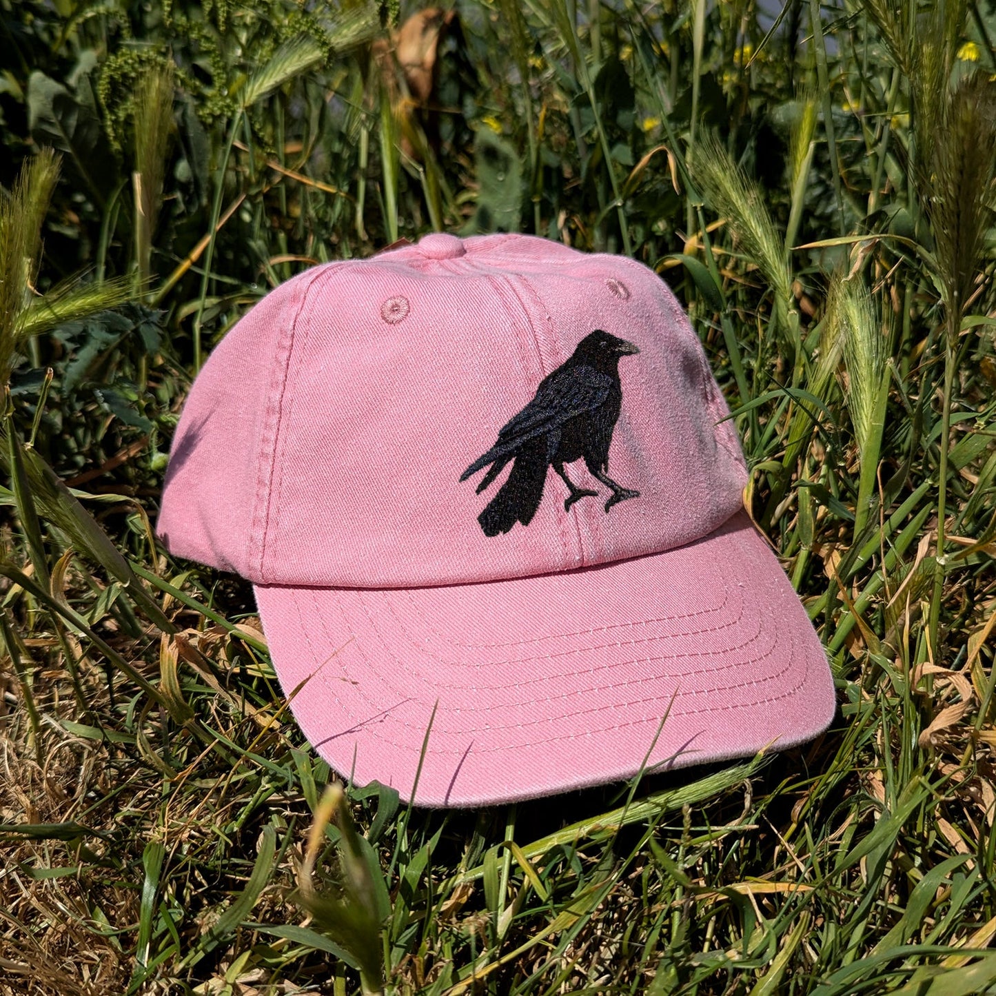 Crow Embroidered Kids Baseball Cap (Ages 5 and Up)