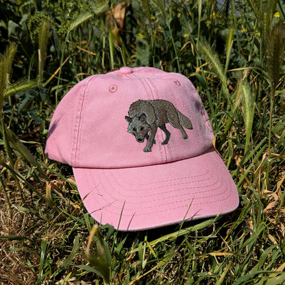 Grey Wolf Embroidered Kids Baseball Cap (Ages 5 and Up)