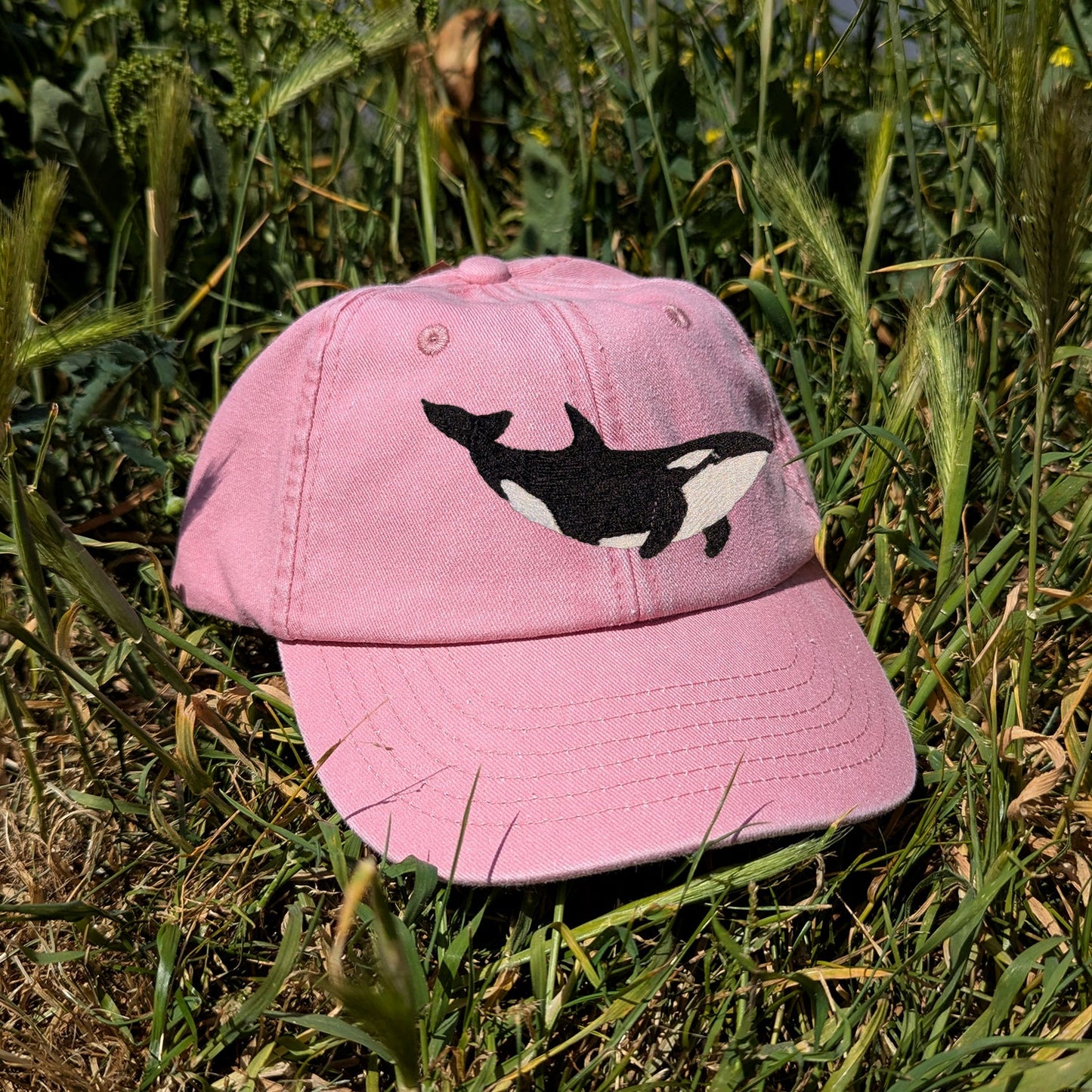 Orca Embroidered Kids Baseball Cap (Ages 5 and Up)
