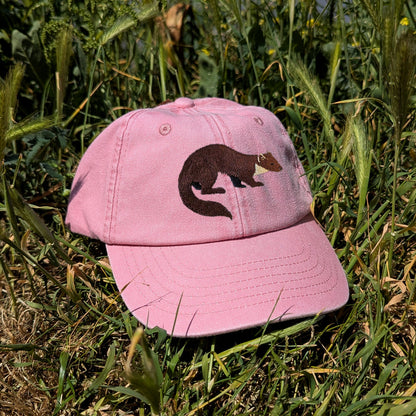 Pine Marten Embroidered Kids Baseball Cap (Ages 5 and Up)