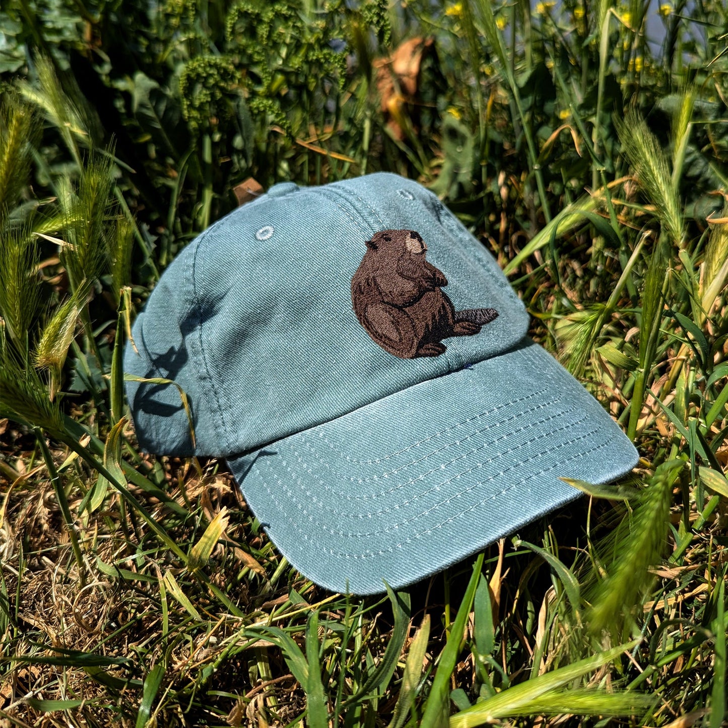 Beaver Embroidered Kids Baseball Cap