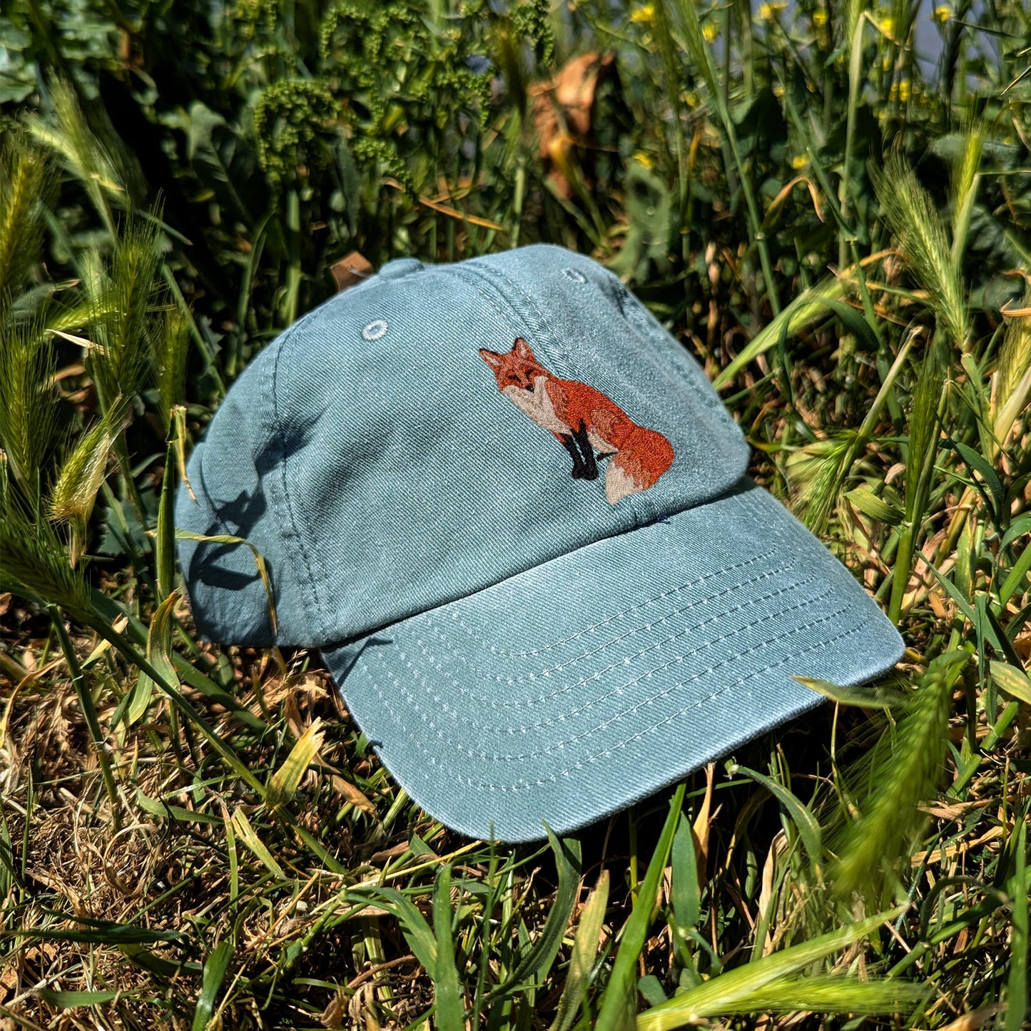 Fox Embroidered Kids Baseball Cap