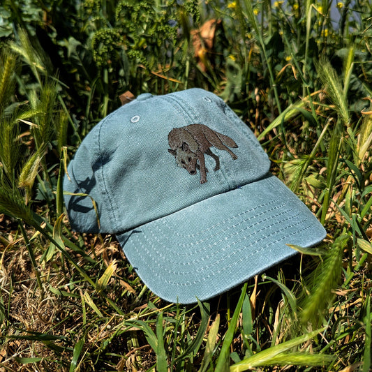 Grey Wolf Embroidered Kids Baseball Cap (Ages 5 and Up)