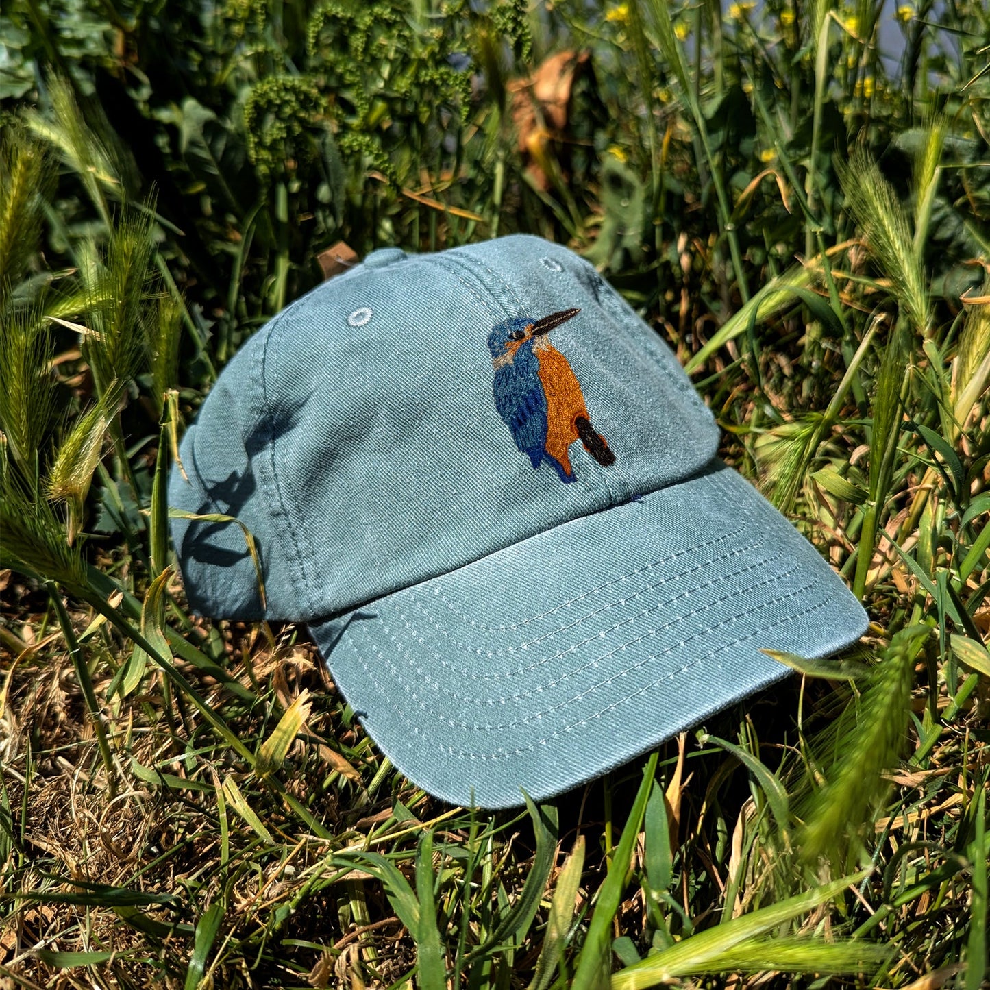 Kingfisher Embroidered Kids Baseball Cap