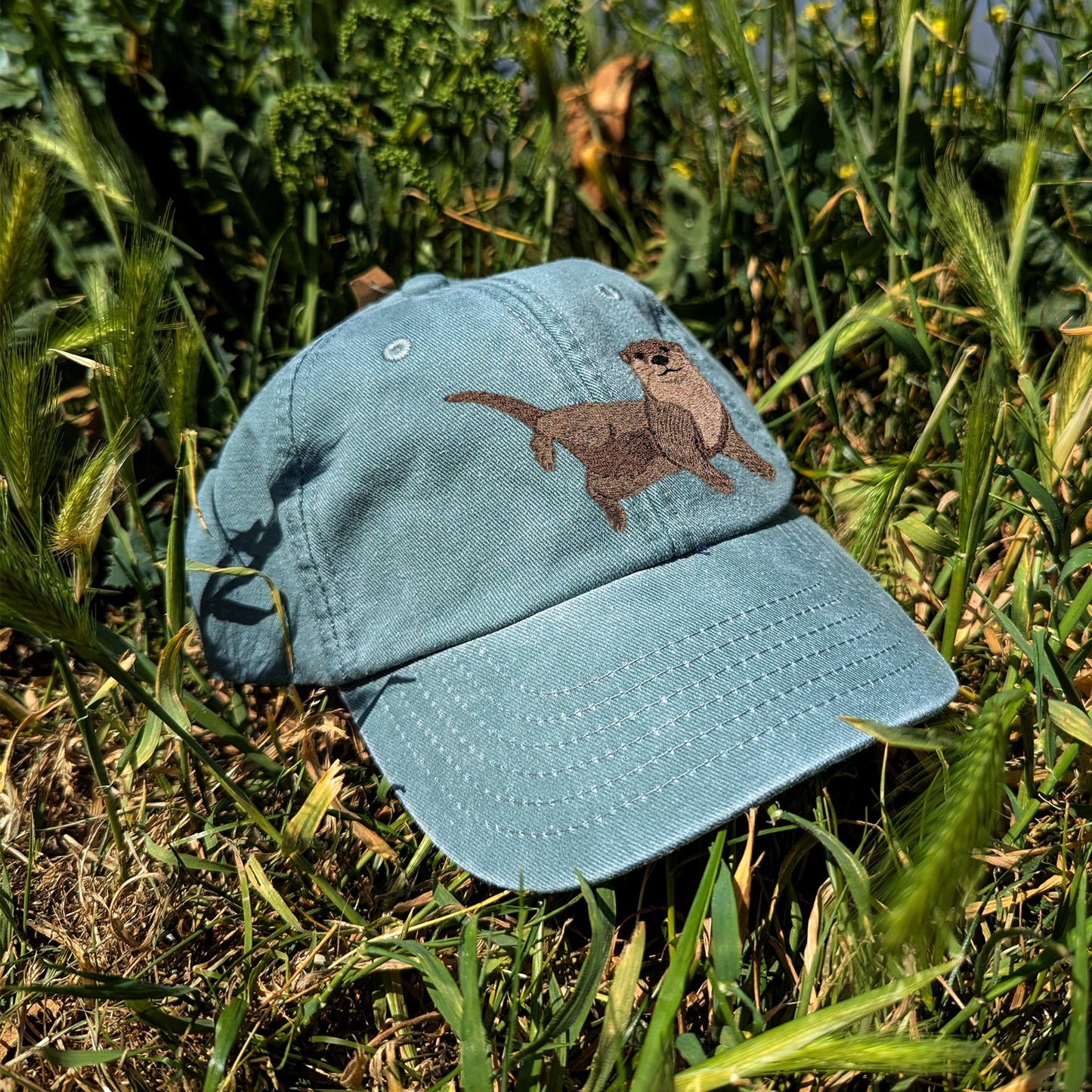 Otter Embroidered Kids Baseball Cap