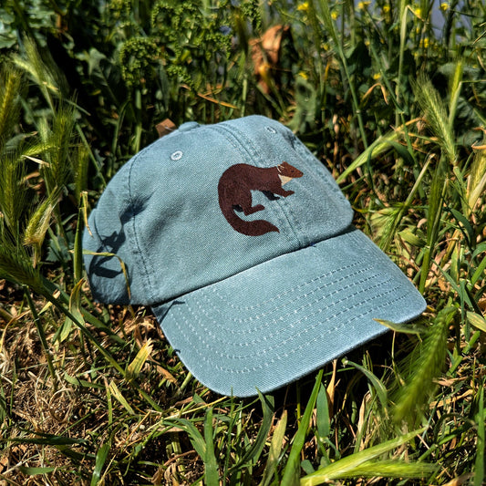 Pine Marten Embroidered Kids Baseball Cap (Ages 5 and Up)