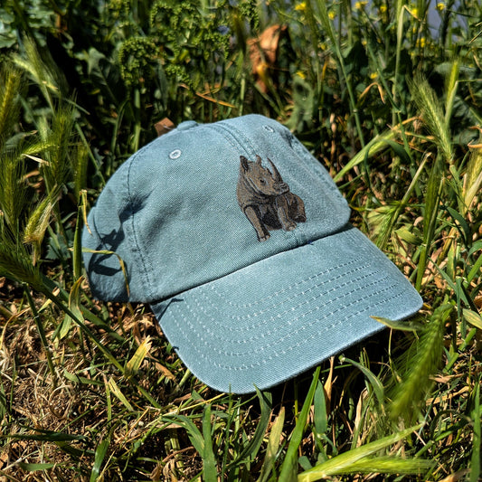 Rhino Embroidered Kids Baseball Cap (Ages 5 and Up)
