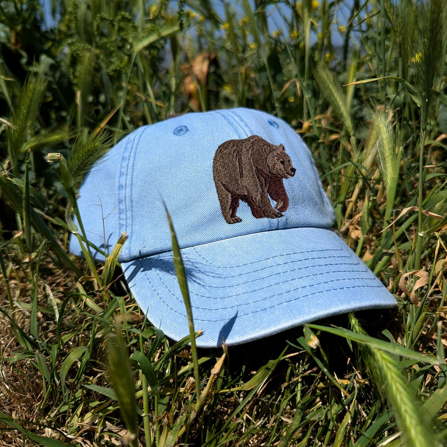 Brown Bear Embroidered Kids Baseball Cap