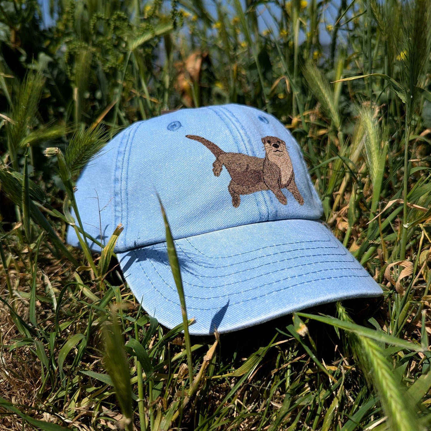Otter Embroidered Kids Baseball Cap