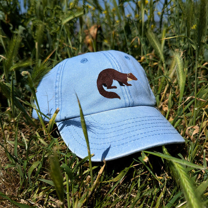 Pine Marten Embroidered Kids Baseball Cap (Ages 5 and Up)