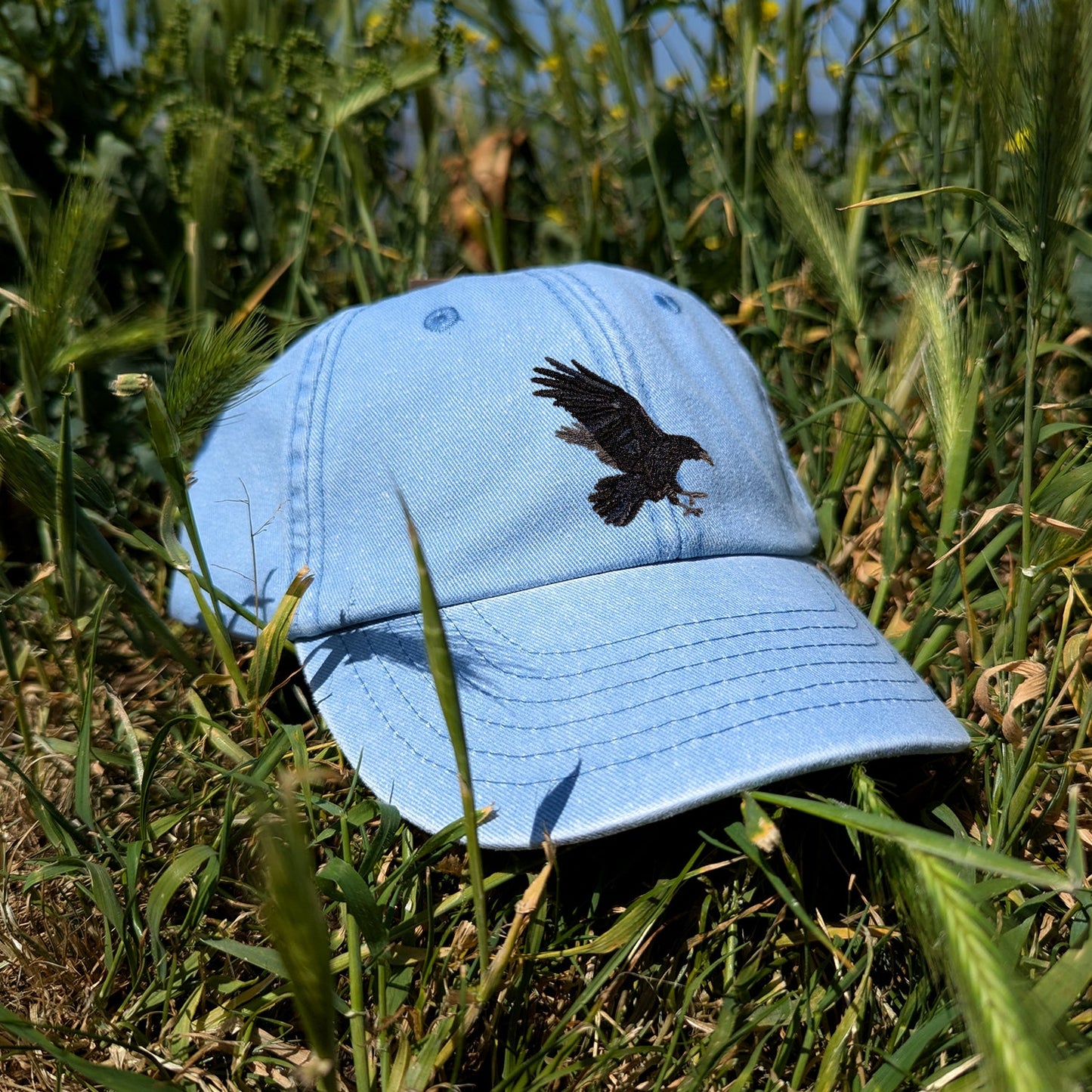 Raven Embroidered Kids Baseball Cap (Ages 5 and Up)