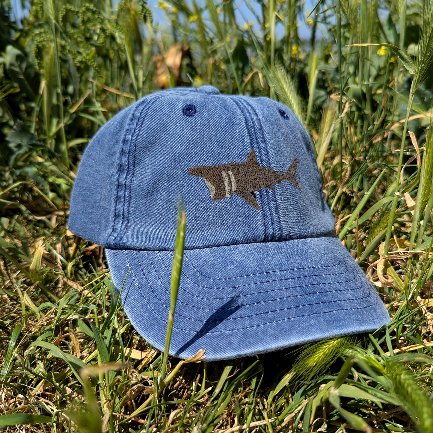 Basking Shark Embroidered Kids Baseball Cap (Ages 5 and Up)