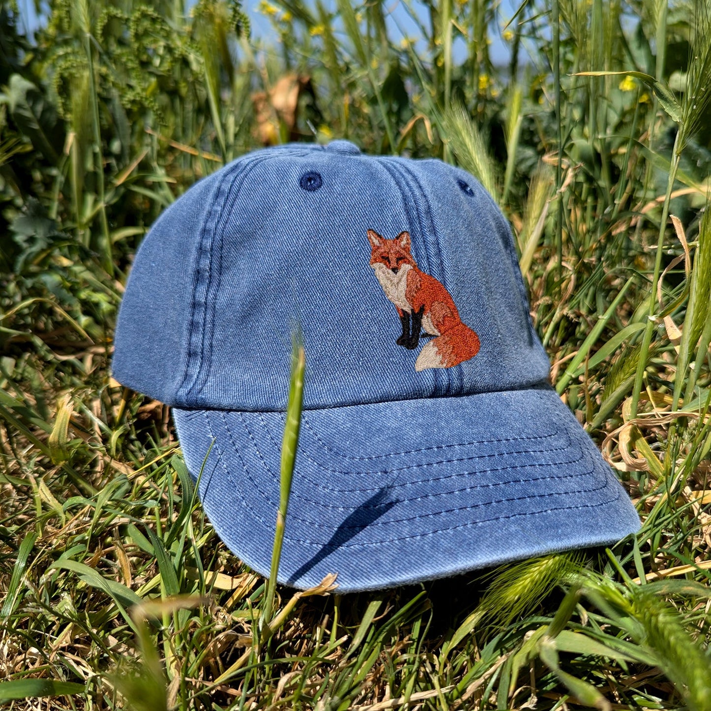 Fox Embroidered Kids Baseball Cap