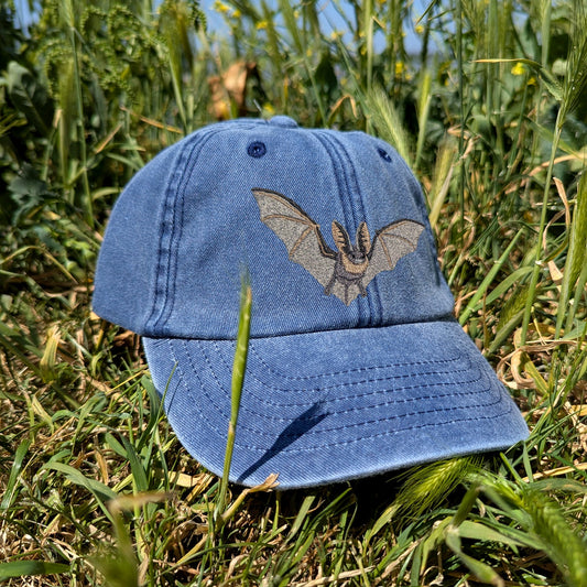 Grey Long-Eared Bat Embroidered Kids Baseball Cap