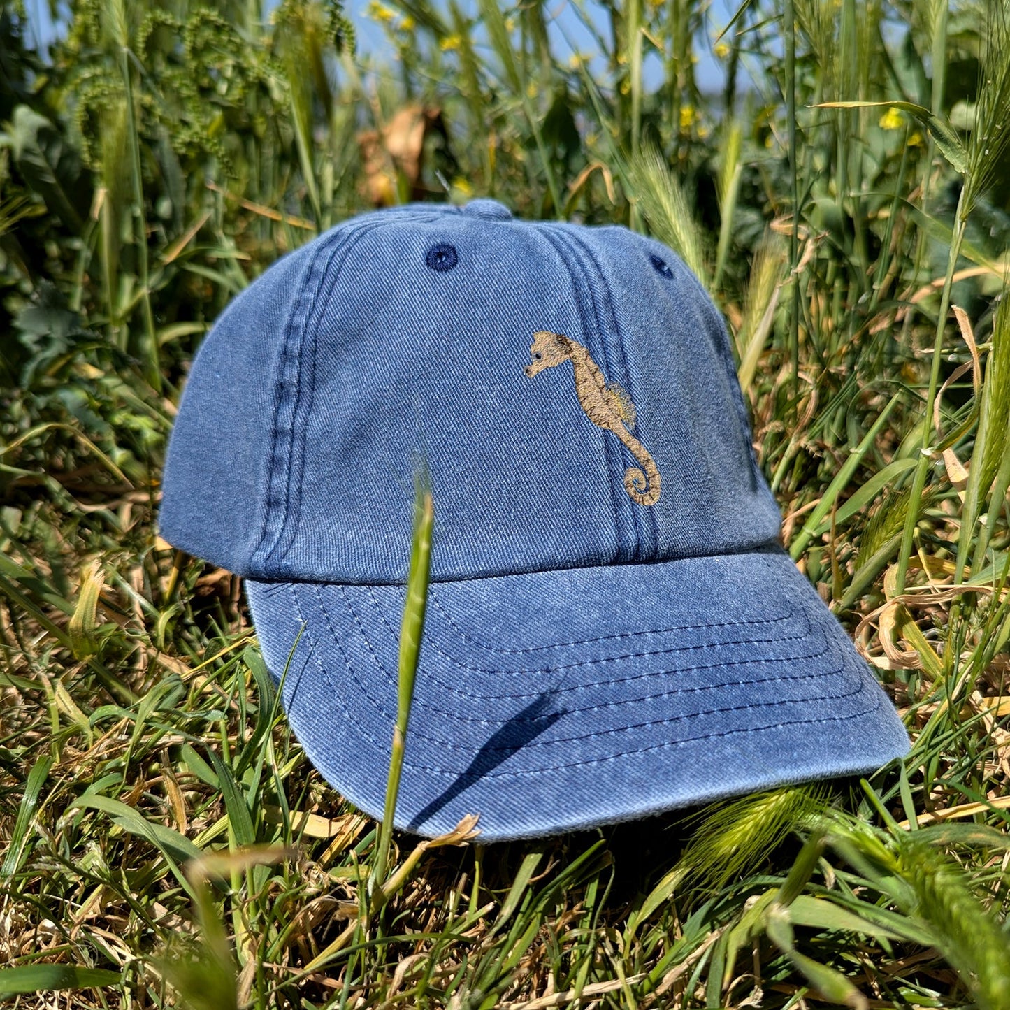Seahorse Embroidered Kids Baseball Cap (Ages 5 and Up)