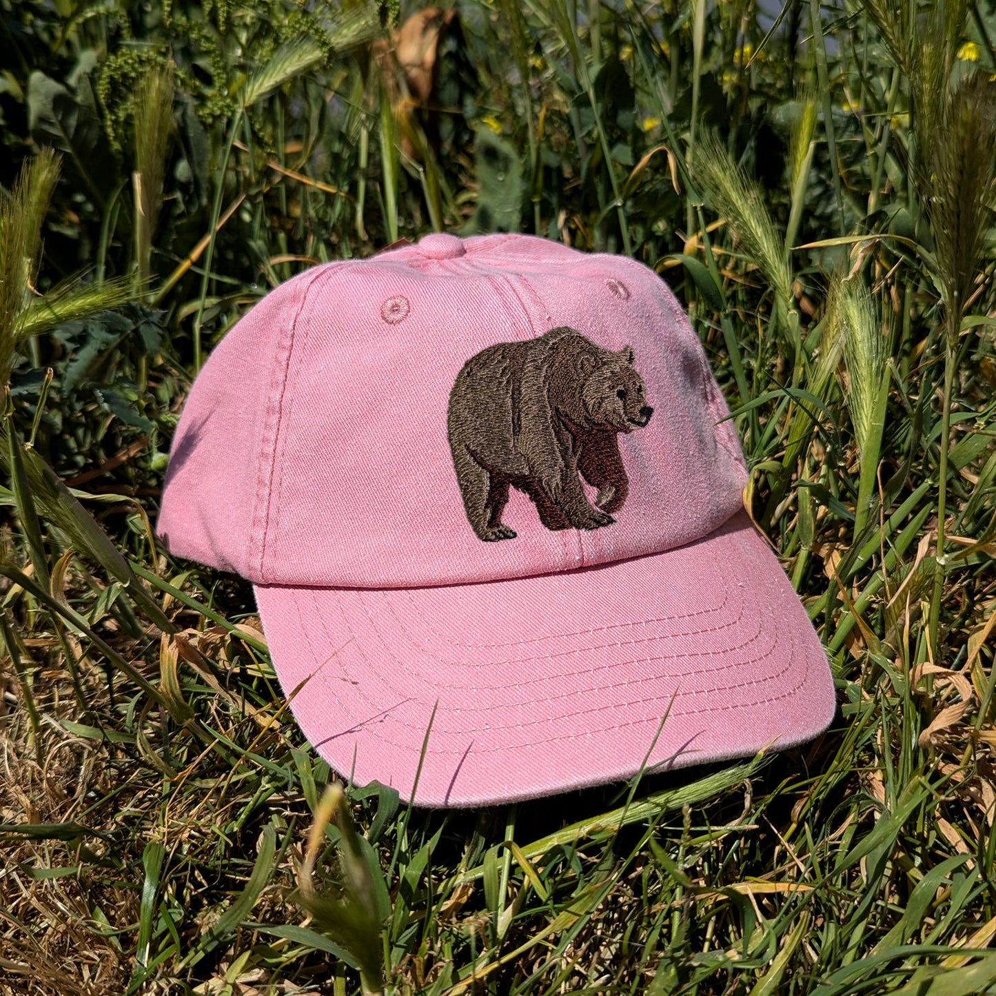Brown Bear Embroidered Kids Baseball Cap