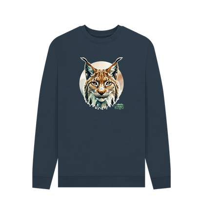 Navy Blue Printed Sweater Front
