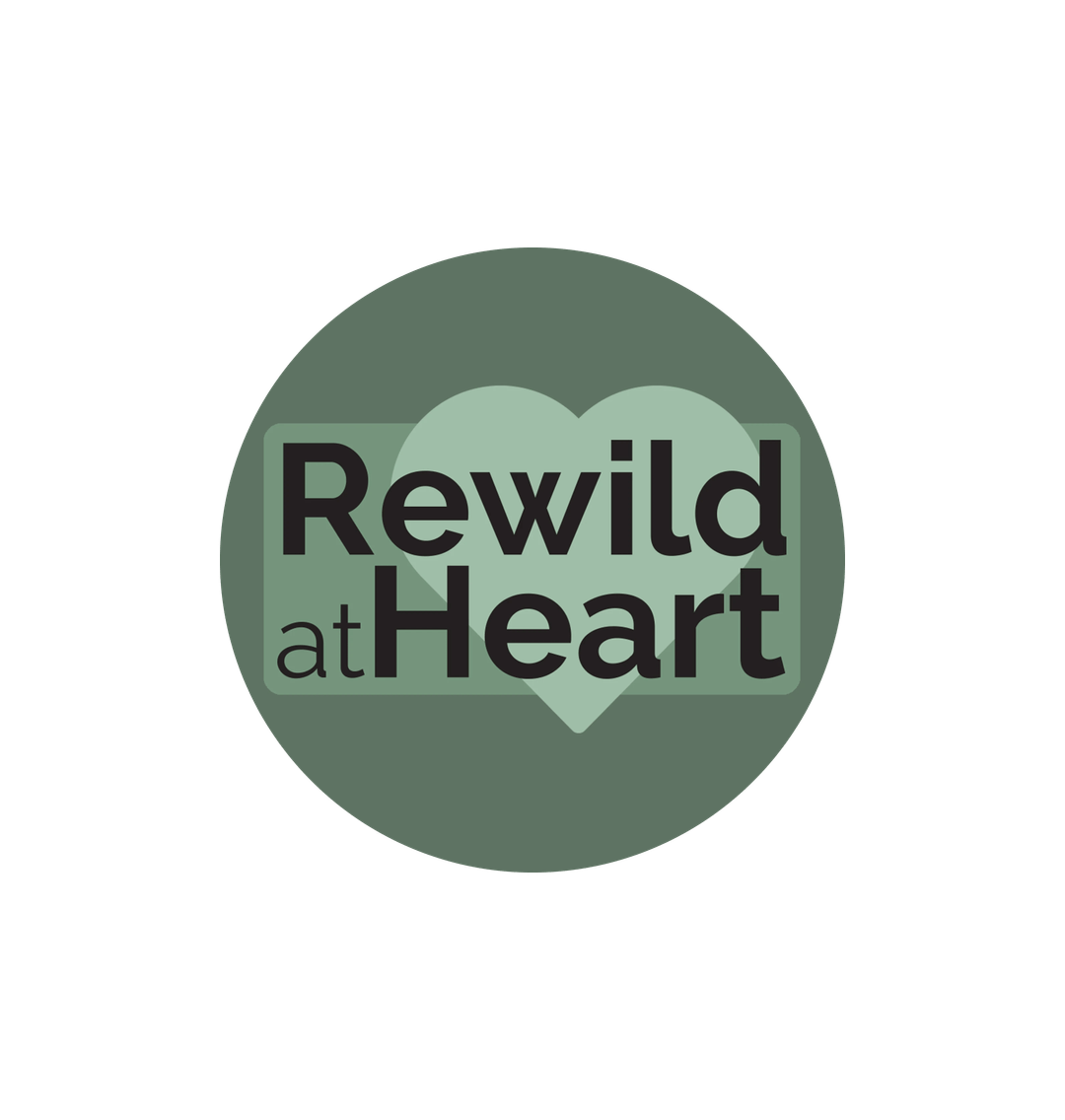 White Rewild at Heart Logo Sticker