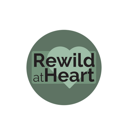 White Rewild at Heart Logo Sticker