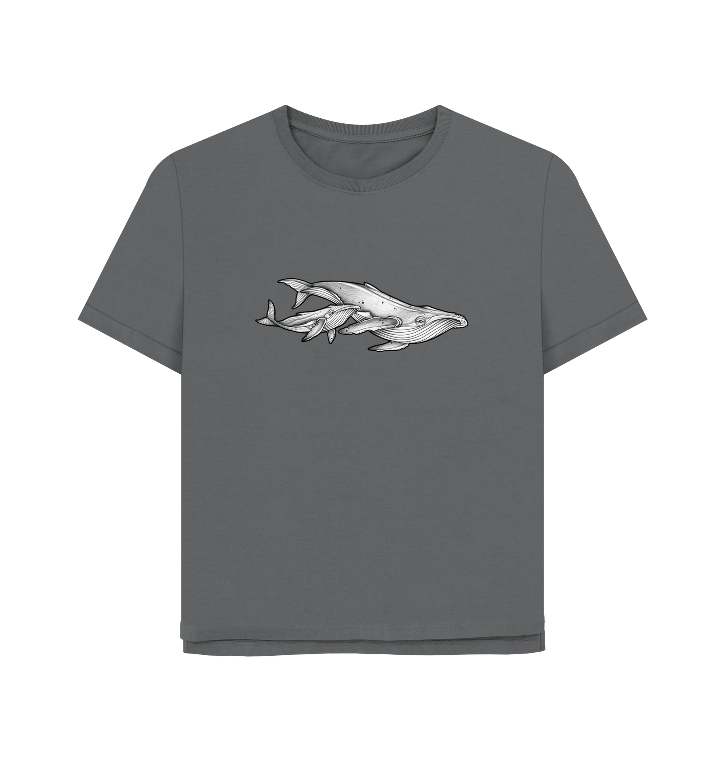 Slate Grey Printed T-shirt Front