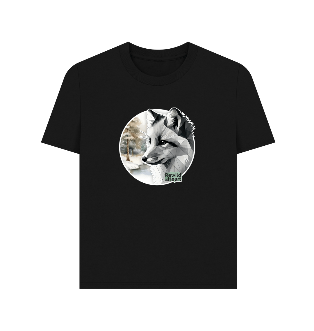 Black Silent Arctic Fox Women's Classic T-Shirt