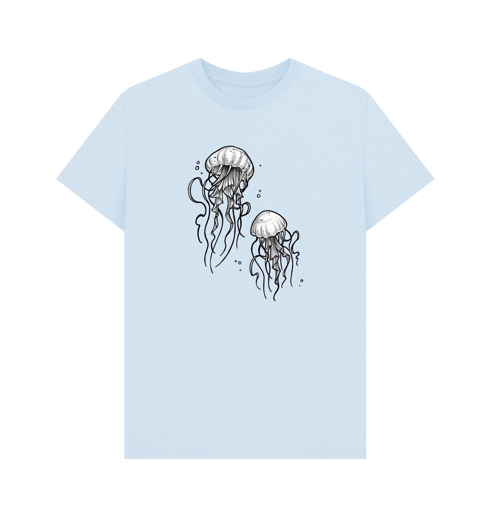 Sky Blue Printed T-shirt Front