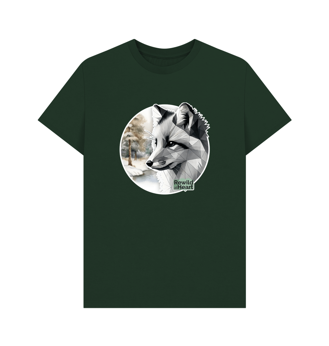 Evergreen Silent Arctic Fox Men's T-Shirt