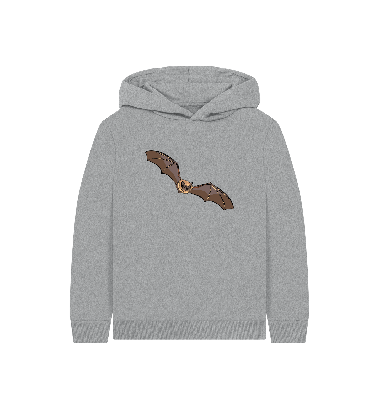 Athletic Grey Printed Kids Hoodie Front