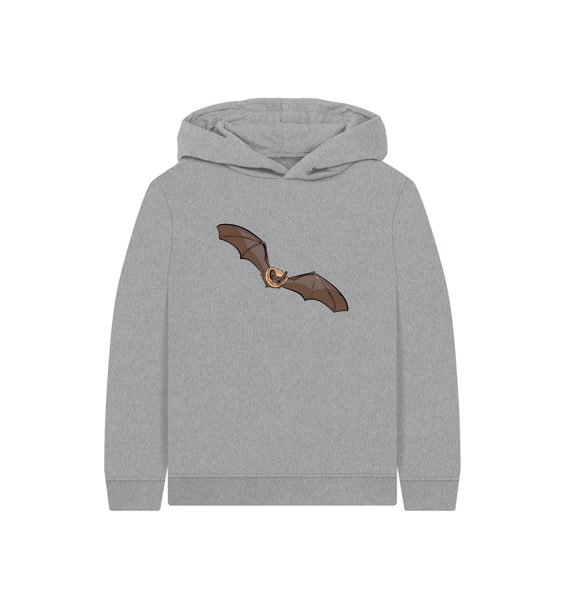 Athletic Grey Printed Kids Hoodie Front