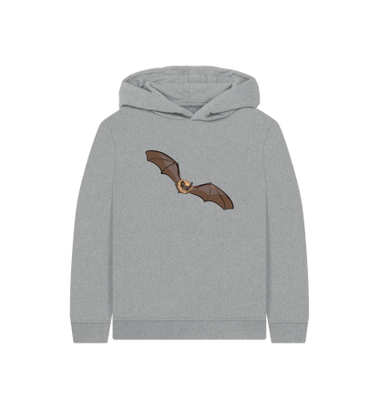 Athletic Grey Printed Kids Hoodie Front