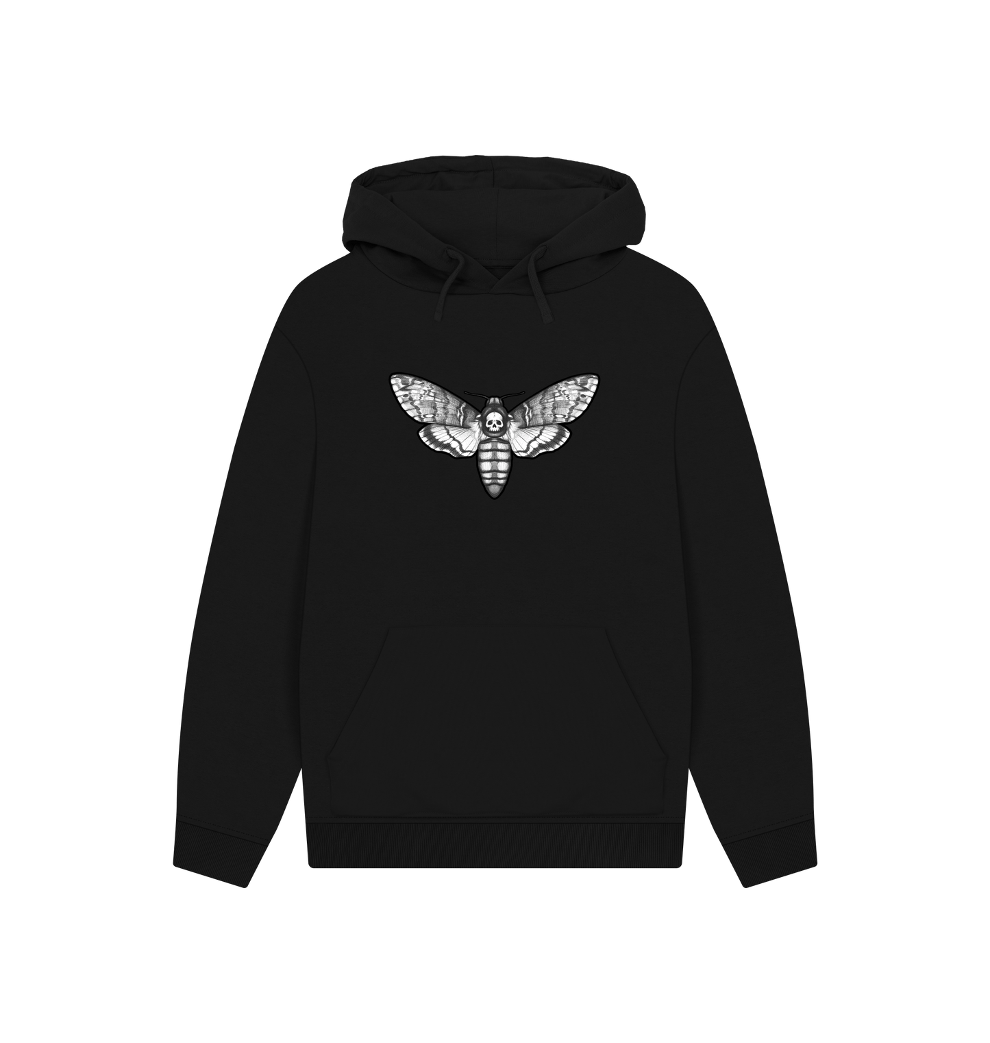 Black Printed Hoody Front