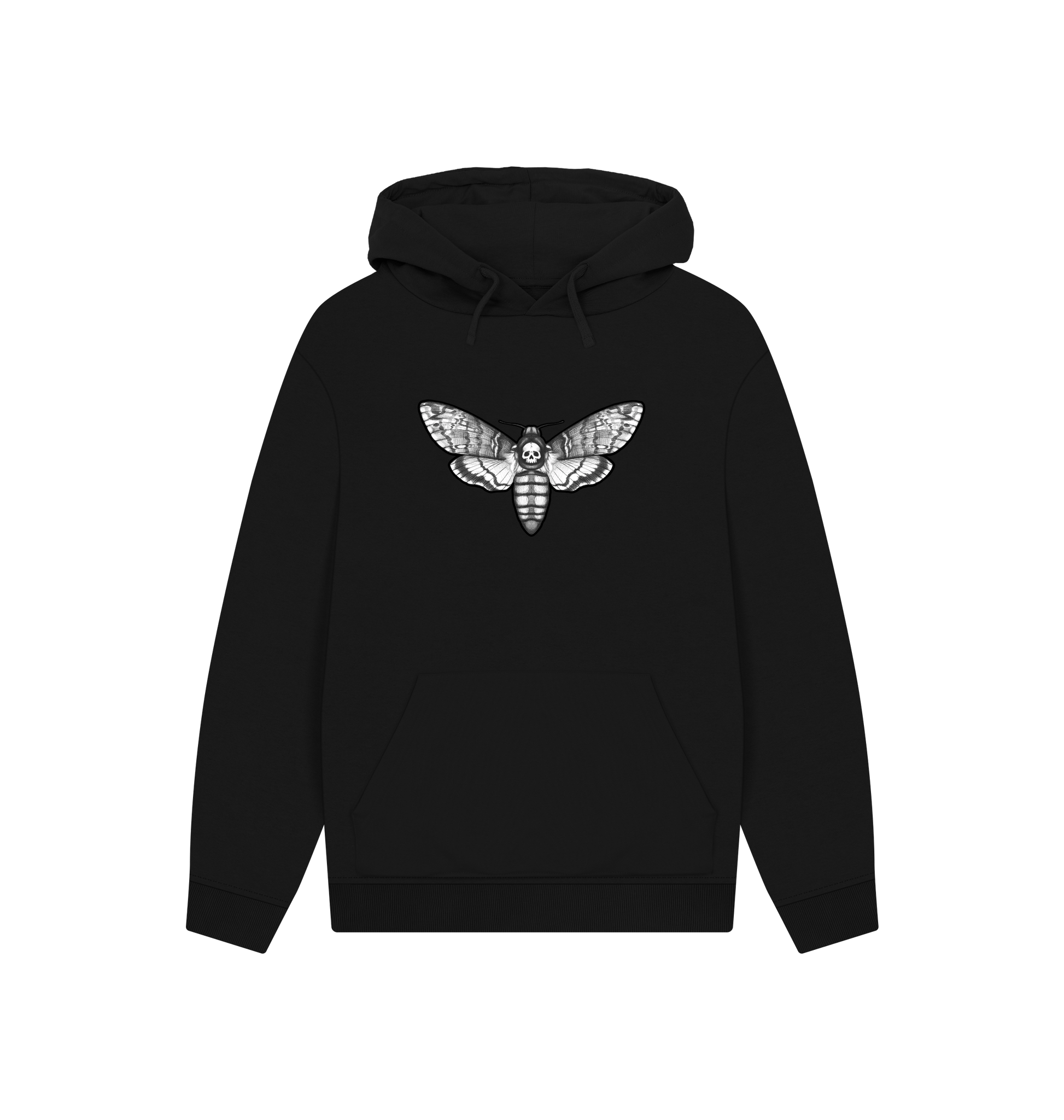 Black Printed Hoody Front