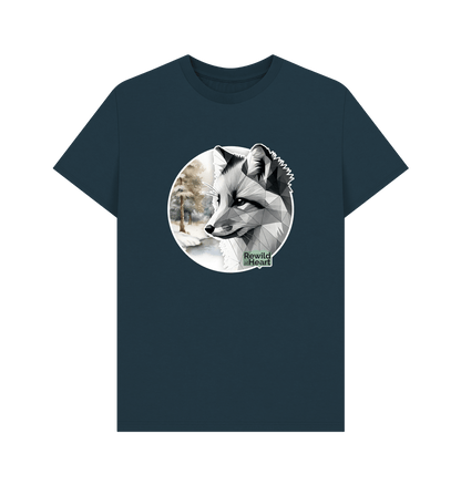 Denim Blue Silent Arctic Fox Men's T-Shirt