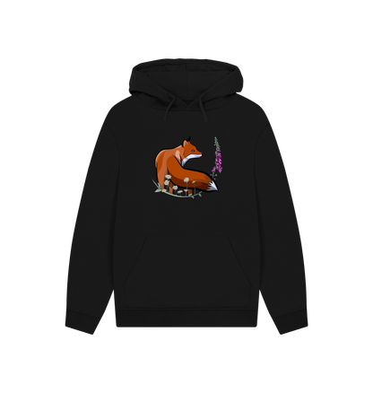 Black Printed Hoody Front