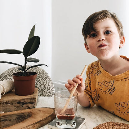 Reusable Bamboo Straw Set with Jute Pouch