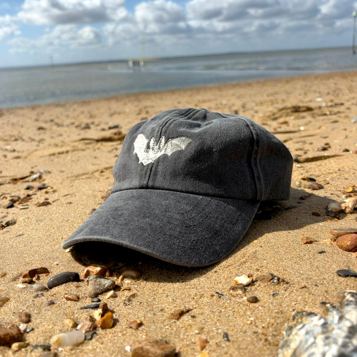 Grey Long-Eared Bat Embroidered Baseball Cap