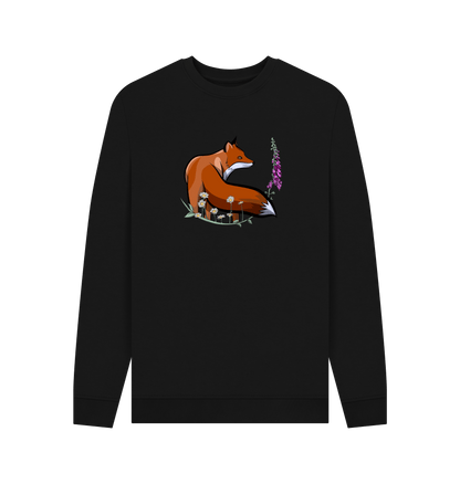 Black Printed Sweater Front