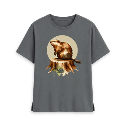 Slate Grey Printed T-shirt Front