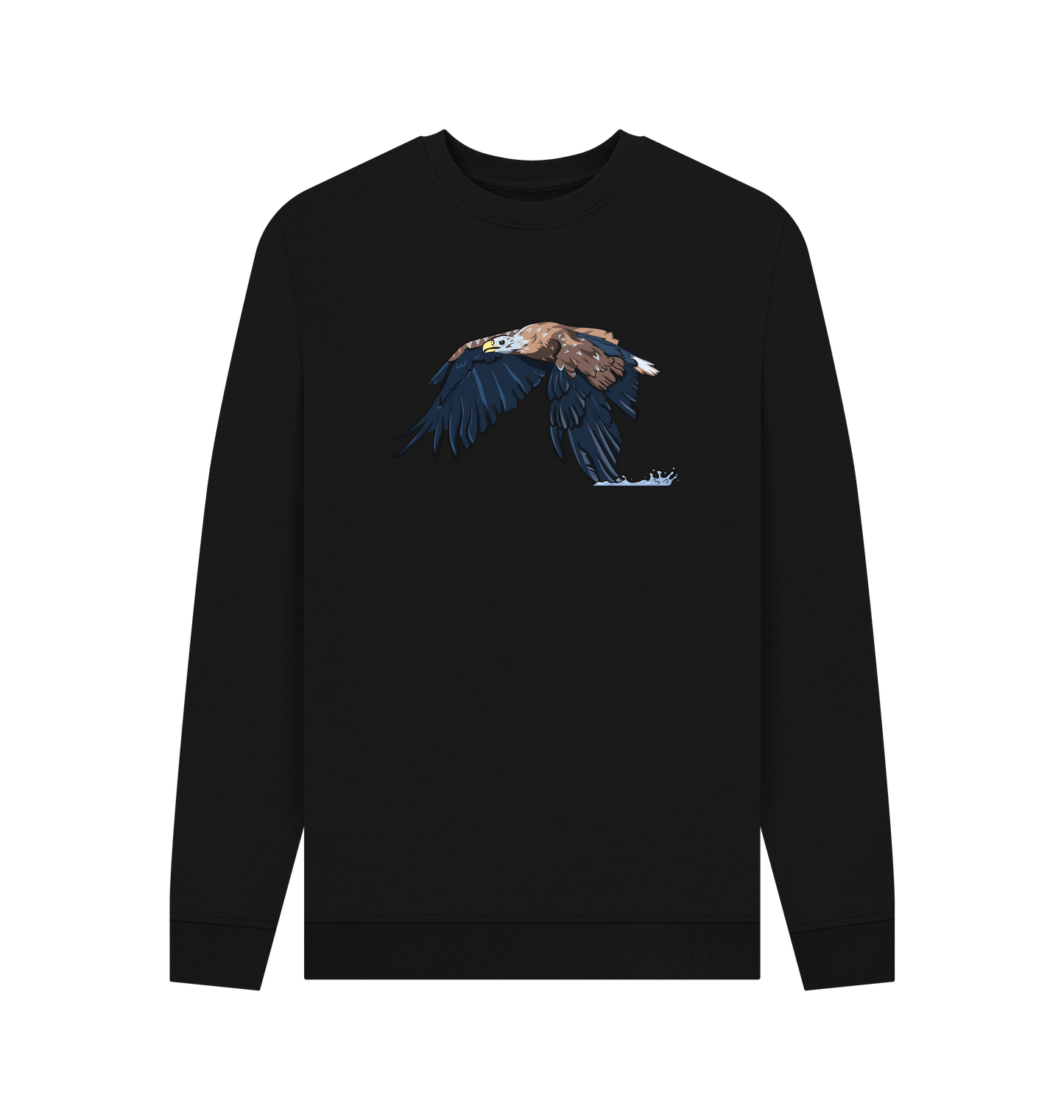Black Printed Sweater Front