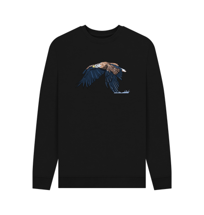 Black Printed Sweater Front