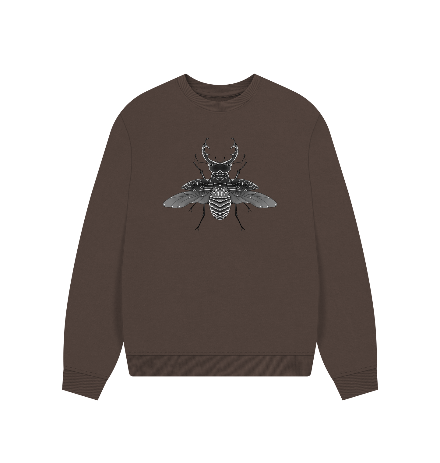 Chocolate Printed Sweater Front