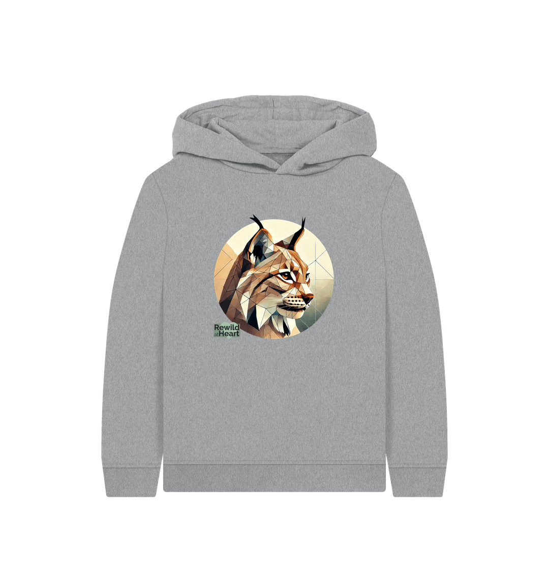 Athletic Grey Printed Kids Hoodie Front