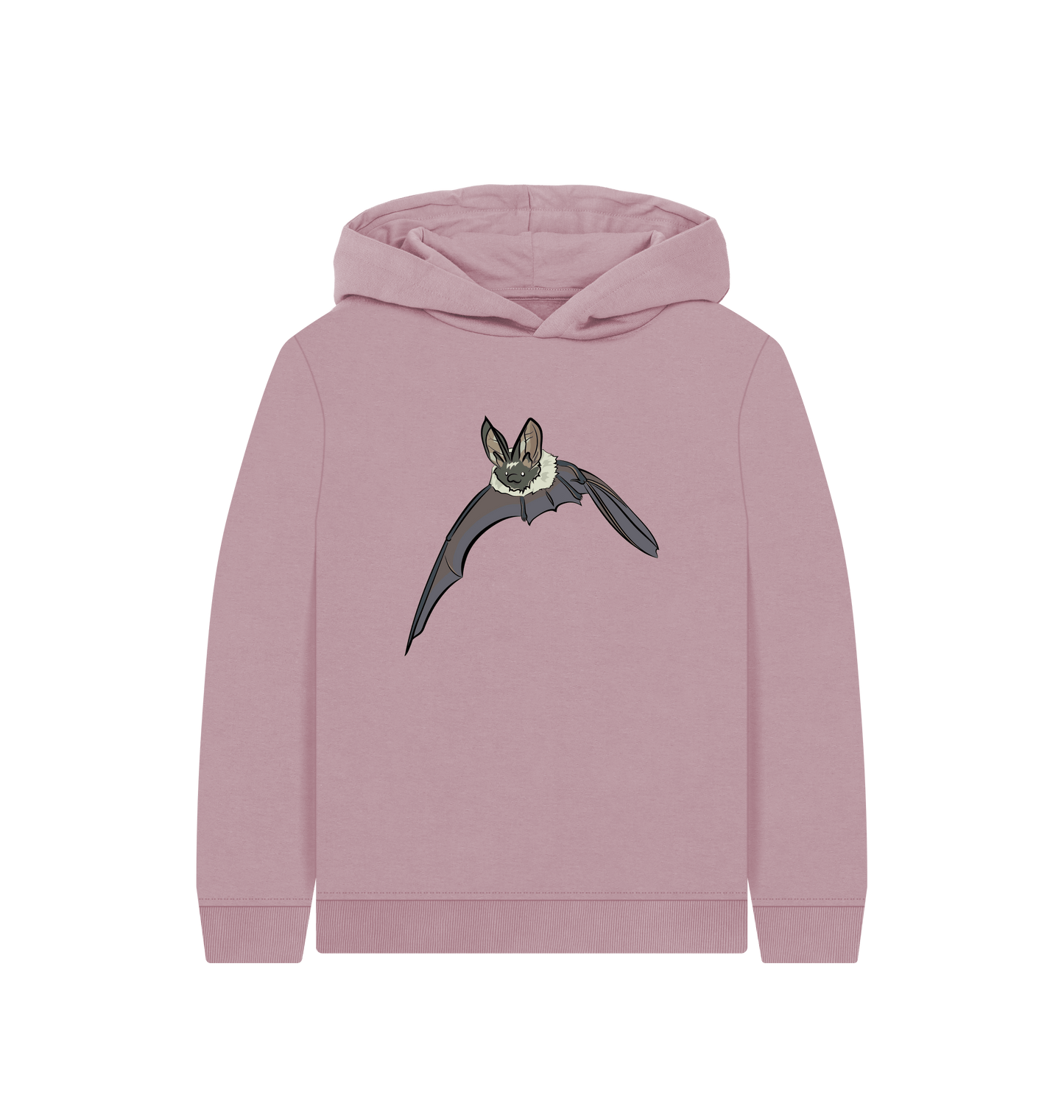 Mauve Printed Kids Hoodie Front