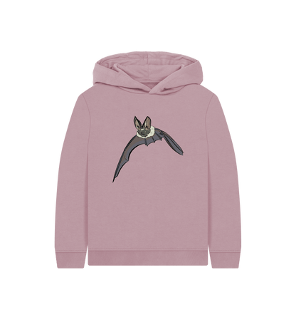 Mauve Printed Kids Hoodie Front
