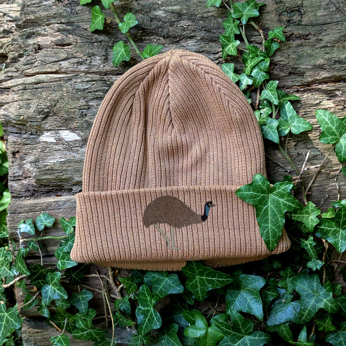 Emu Embroidered Beanie