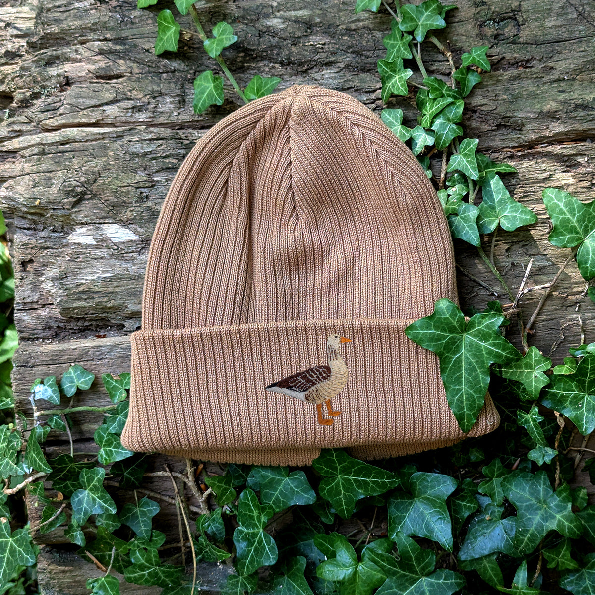 Greylag Goose Embroidered Beanie