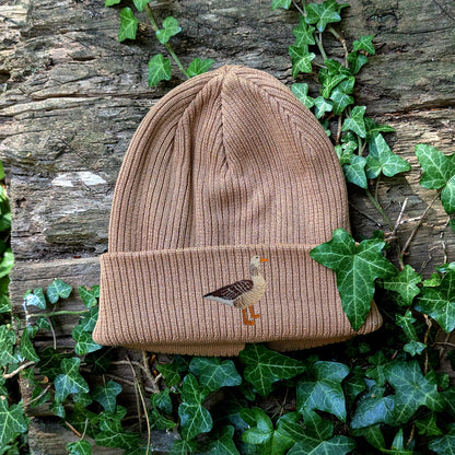 Greylag Goose Embroidered Beanie