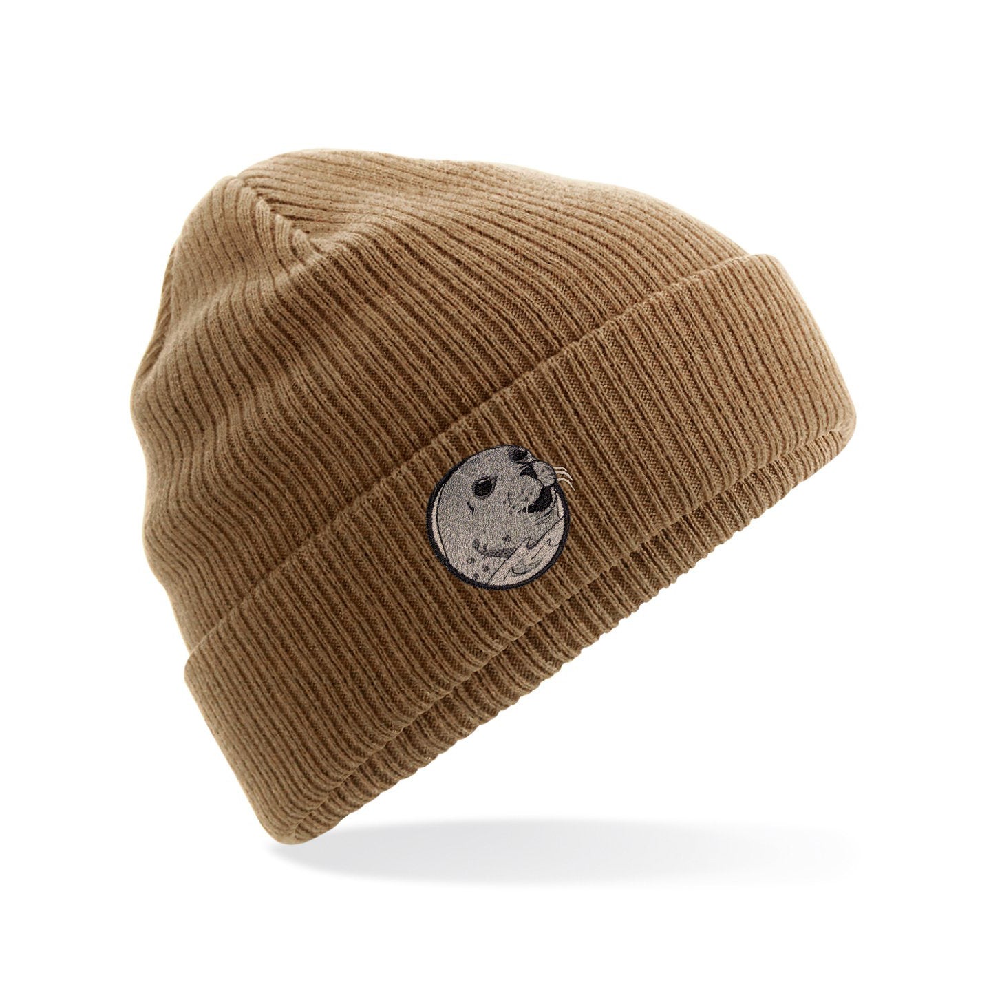Grey Seal Embroidered Beanie